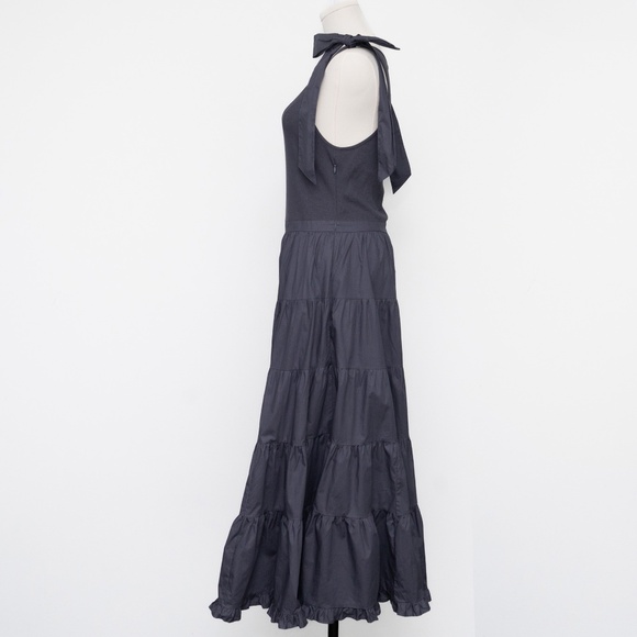 Ulla Johnson -  New! Hope Dress - Tie Shoulder Tiered Midi - Picture 4 of 12